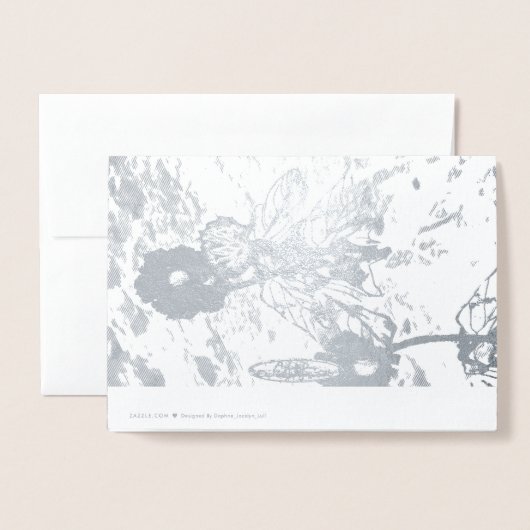 Invitation du 25e anniversaire du Mariage d'argent (Derrière avec enveloppe)