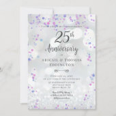 Invitation du 25e anniversaire du Mariage d'argent (Devant)