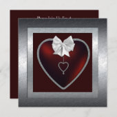 Invitation du 25e anniversaire du Mariage d'argent (Devant / Derrière)