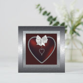 Invitation du 25e anniversaire du Mariage d'argent (Debout devant)