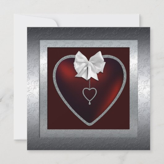 Invitation du 25e anniversaire du Mariage d'argent (Devant)