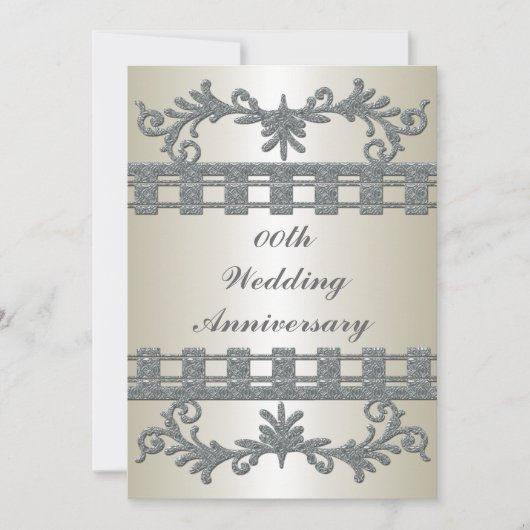 Invitation du 25e anniversaire du Mariage d'argent (Devant)