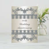 Invitation du 25e anniversaire du Mariage d'argent (Debout devant)