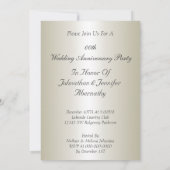 Invitation du 25e anniversaire du Mariage d'argent (Dos)