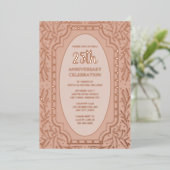 Invitation du 25e anniversaire du Mariage Floral E (Debout devant)