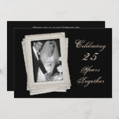 Invitation du 25e anniversaire du Mariage - Insert (Devant / Derrière)
