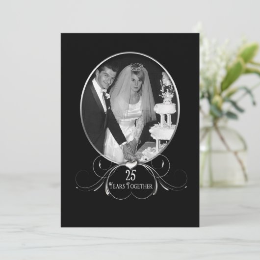 Invitation du 25e anniversaire du Mariage - Insert (Debout devant)