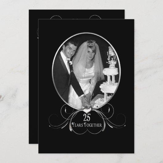 Invitation du 25e anniversaire du Mariage - Insert (Devant / Derrière)