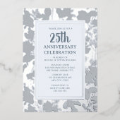 Invitation du 25e anniversaire du Mariage Silver E (Recto)