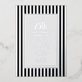 Invitation du 25e anniversaire du Mariage Silver S (Recto)