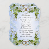 Invitation du 25e anniversaire Hydrangeas (Devant / Derrière)