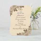 Invitation du 25e anniversaire illustrée sépia ros (Debout devant)