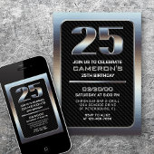 Invitation du 25e anniversaire masculin