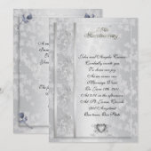 Invitation du 25e anniversaire renouveau élégant (Devant / Derrière)