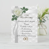 Invitation du 25e anniversaire Rose blanche (Debout devant)