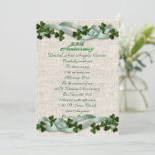 Invitation du 25e anniversaire Thème irlandais (Debout devant)