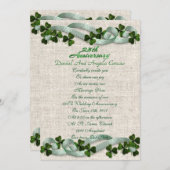 Invitation du 25e anniversaire Thème irlandais (Devant / Derrière)