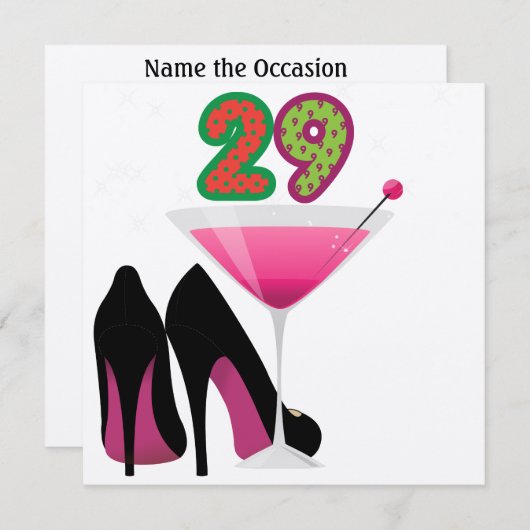 Invitation du 29e anniversaire par SRF (Devant / Derrière)