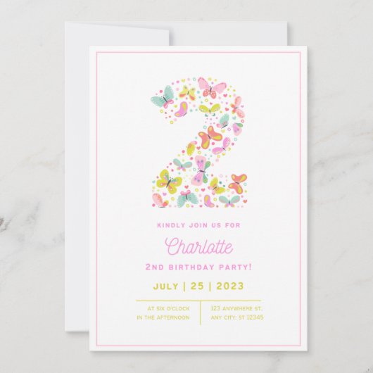 Invitation du 2e anniversaire (Devant)