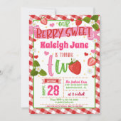 Invitation du 2e anniversaire de la fraise - En vi (Devant)