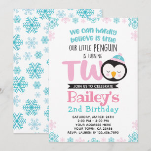Invitation du 2e anniversaire de Penguin