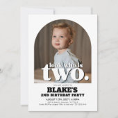 Invitation du 2e anniversaire Regardez qui est deu (Devant)