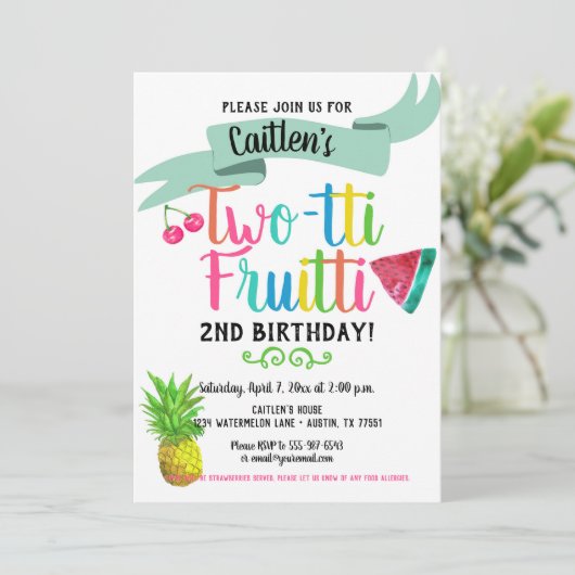 Invitation du 2e anniversaire Twotti Fruitti (Debout devant)
