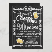 Invitation du 30e anniversaire | Courses et bières (Devant / Derrière)