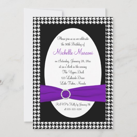 Invitation du 30e anniversaire de Black and White (Devant)