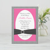 Invitation du 30e anniversaire de Houndstooth rose (Debout devant)