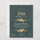 Invitation du 30e anniversaire du Mariage (Devant)