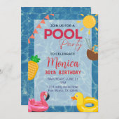 Invitation du 30e anniversaire du Pool Party (Devant / Derrière)
