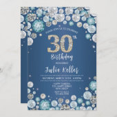Invitation du 30e anniversaire. Élégant Invitation (Devant / Derrière)