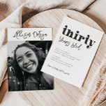 Invitation du 30e anniversaire | Photo 30e anniver<br><div class="desc">30th Birthday Photo Invitation Prêt à être personnalisé par vous!</div>