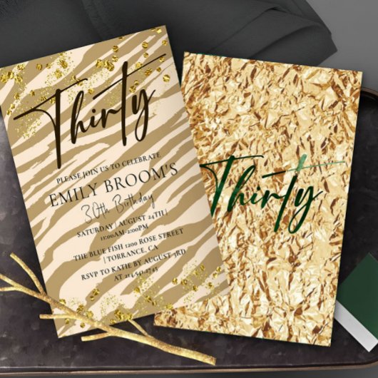 Invitation du 30e anniversaire sauvage