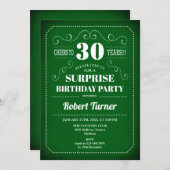 Invitation du 30e anniversaire surprise - Blanc ve (Devant / Derrière)