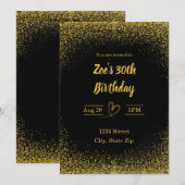 Invitation du 30e anniversaire - Trente en or | Mo (Devant / Derrière)