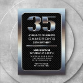 Invitation du 35e anniversaire masculin
