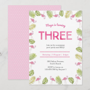 Invitation du 3e anniversaire   flamand tropical