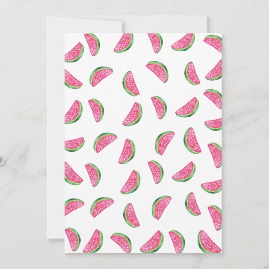 Invitation du 3e anniversaire | pastèque tropicale (Dos)