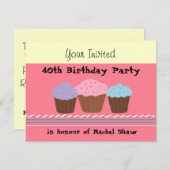 Invitation du 40e anniversaire (Devant / Derrière)