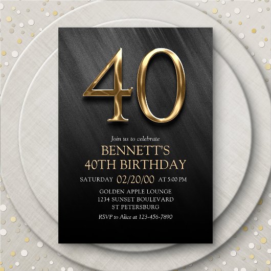 Invitation du 40e anniversaire