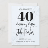 Invitation du 40e anniversaire (Devant)