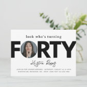 Invitation du 40e anniversaire | 40ème minimaliste (Debout devant)