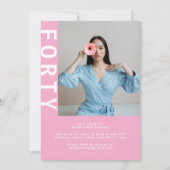 Invitation du 40e anniversaire de Modern Pink (Devant)