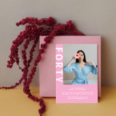 Invitation du 40e anniversaire de Modern Pink