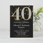 Invitation du 40e anniversaire Diamants noirs d'or (Debout devant)