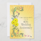 Invitation du 40e anniversaire du Mariage (Devant)