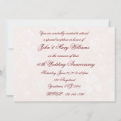 Invitation du 40e anniversaire du Mariage Damask (Dos)