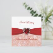 Invitation du 40e anniversaire du Mariage Damask (Debout devant)